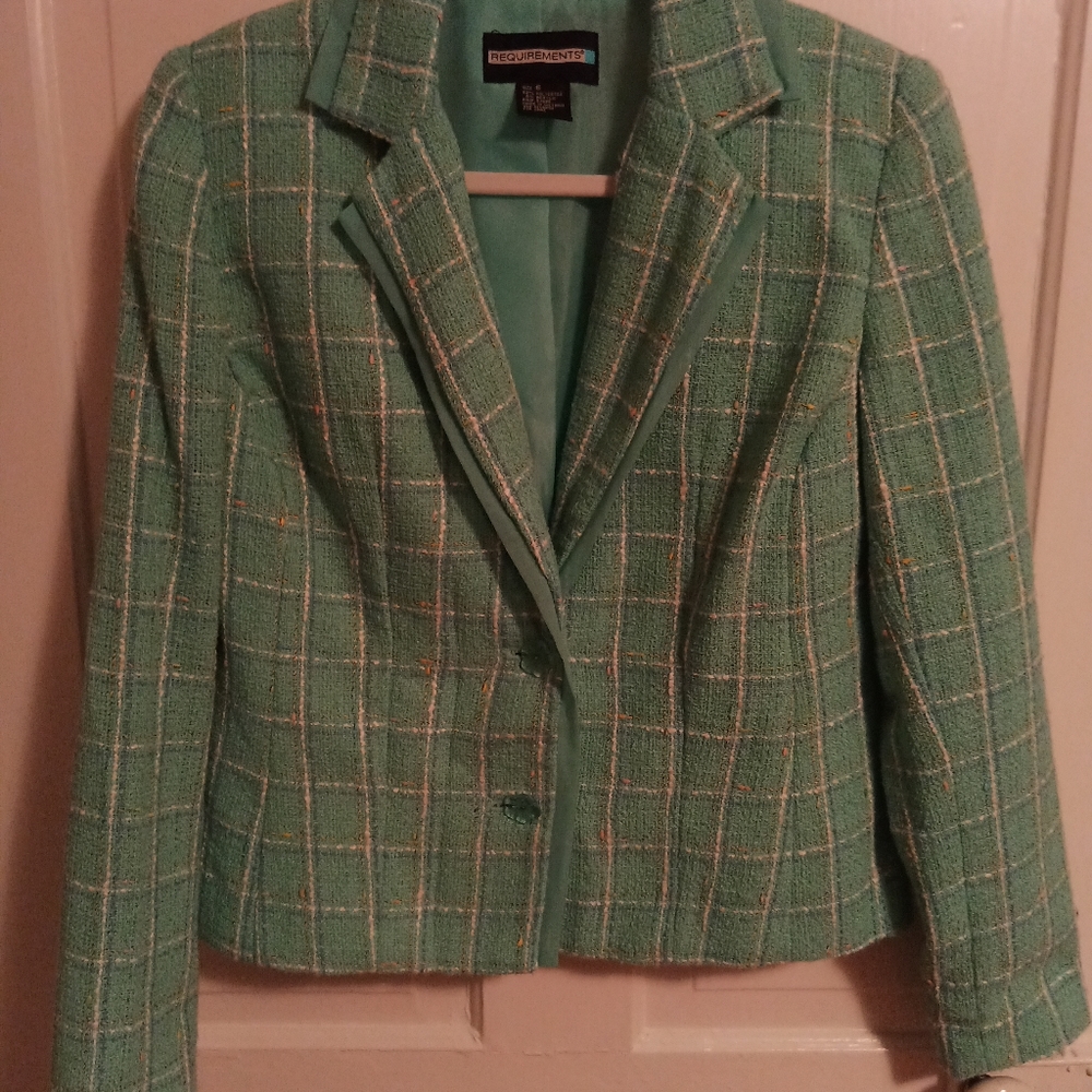 Requirements Seafoam green blazer